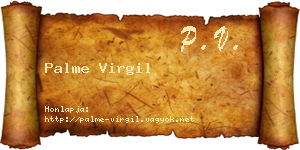 Palme Virgil névjegykártya
